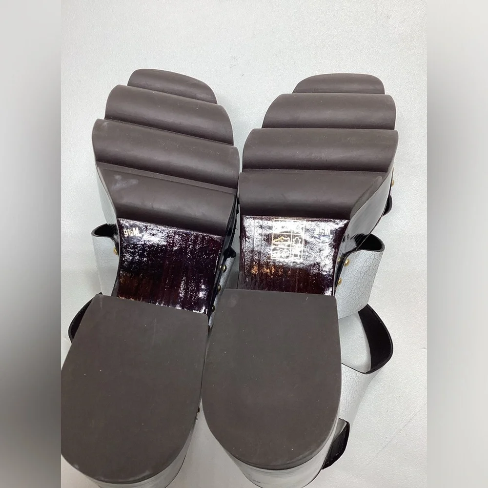 Tory Burch Caged Ankle-Strap Clog Sandals Size 9.5